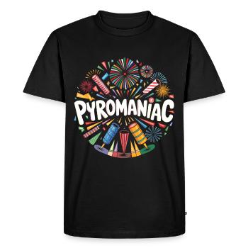 Pyrotechnie Feu d’artifice Feu d’artifice Nouvel An - T-shirt Premium bio Homme - noir - Devant - Nico (187cm)
