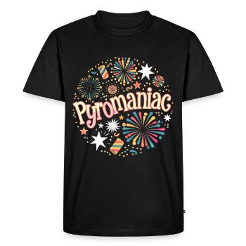 Pyrotechnie Feu d’artifice Feu d’artifice Nouvel An - T-shirt Premium bio Homme - noir - Devant - Nico (187cm)