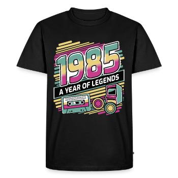 1985 A Year of Legends - Men's Premium Organic T-Shirt - black - Front - Nico (187cm)