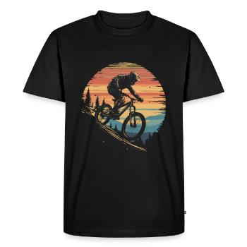 VTT de descente Rider de descente - T-shirt Premium bio Homme - noir - Devant - Nico (187cm)