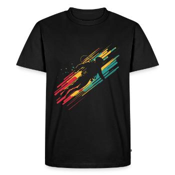 Plongée sous-marine Plongée Diving Diver Vintage - T-shirt Premium bio Homme - noir - Devant - Nico (187cm)