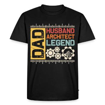 Architect - Men's Premium Organic T-Shirt - black - Front - Nico (187cm)