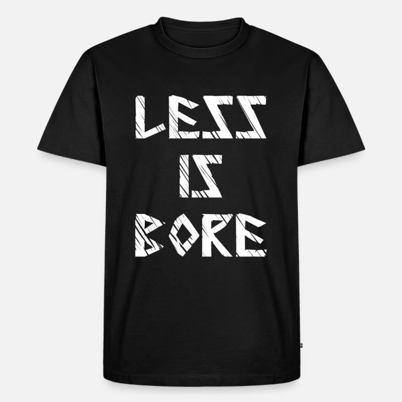Less is bore - Männer Premium Bio T-Shirt - Schwarz