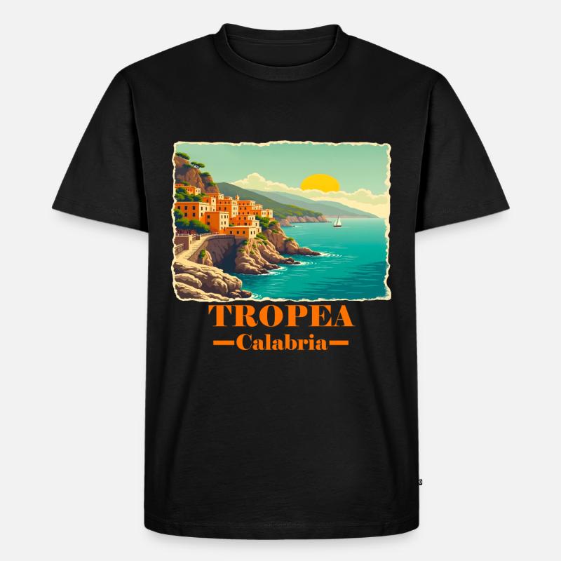 Tropea Calabria orange - T-shirt Premium bio Homme - noir