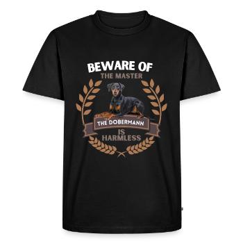 Beware of the master - idée cadeau - T-shirt Premium bio Homme - noir - Devant - Nico (187cm)