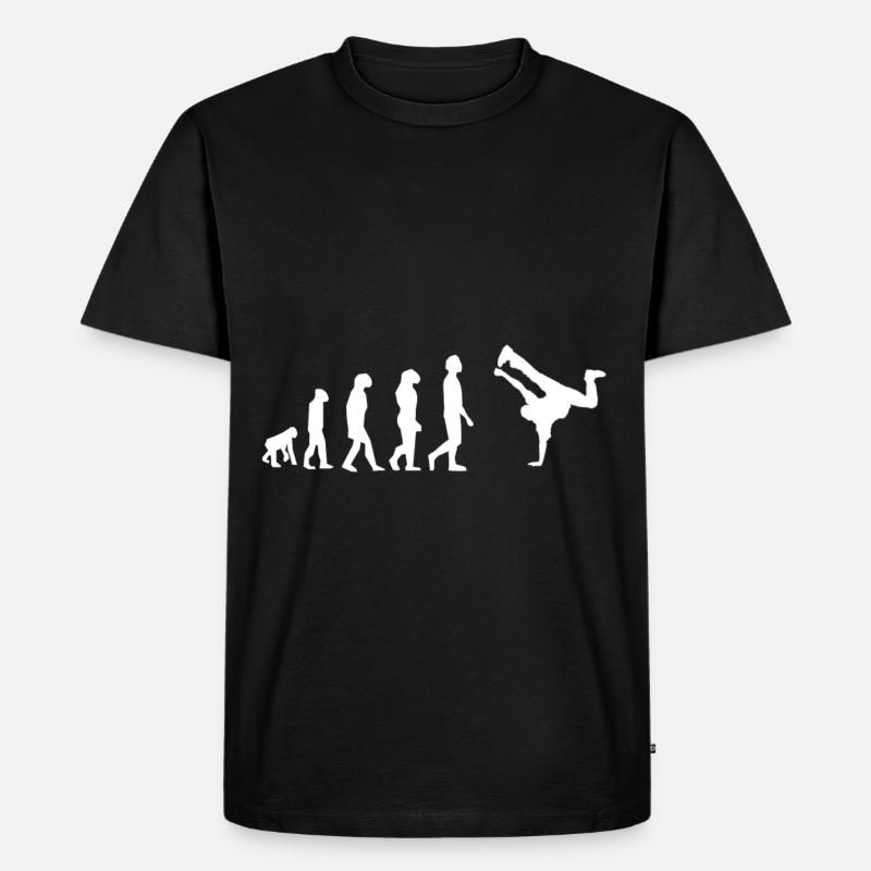 Hip Hop Breakdance Evolution - Männer Premium Bio T-Shirt - Schwarz