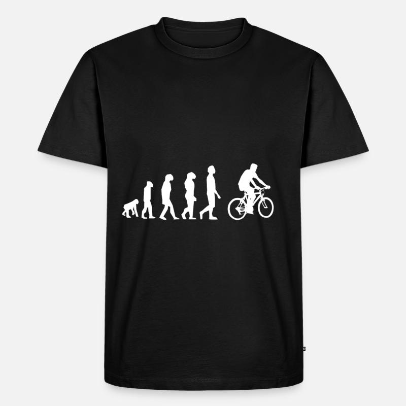 Evolution des Fahrrads - Männer Premium Bio T-Shirt - Schwarz