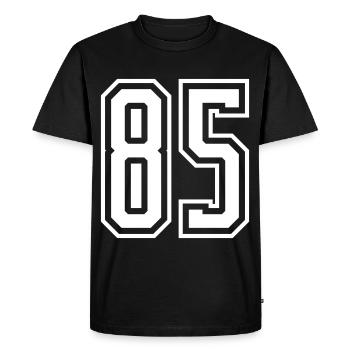 85 Number number - Men's Premium Organic T-Shirt - black - Front - Nico (187cm)