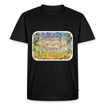Allemagne Aquarelle Esquisse Dessinée à la main Illustration - T-shirt Premium bio Homme - noir - Devant - Nico (187cm)