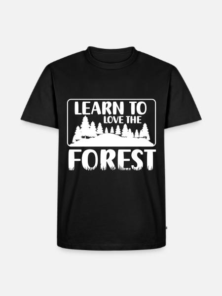 Wald Umweltschutz Berge - Männer Premium Bio T-Shirt - Schwarz