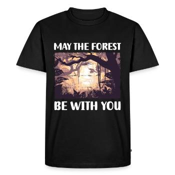 Outdoor Trees Forester - Men's Premium Organic T-Shirt - black - Front - Nico (187cm)