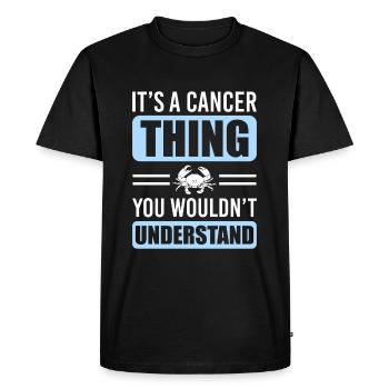 Superstition de l’astrologie du cancer - T-shirt Premium bio Homme - noir - Devant - Nico (187cm)