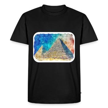 Le Caire Egypte Aquarelle Esquisse Dessinée Illustration - T-shirt Premium bio Homme - noir - Devant - Nico (187cm)