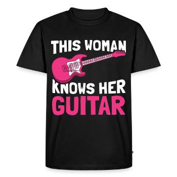 Guitare électrique Guitare électrique Guitariste Guitare - T-shirt Premium bio Homme - noir - Devant - Nico (187cm)