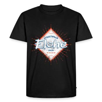 Elche Spain City Skyline Home Love Holiday - Men's Premium Organic T-Shirt - black - Front - Nico (187cm)