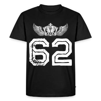 62 Couronne numérique - T-shirt Premium bio Homme - noir - Devant - Nico (187cm)