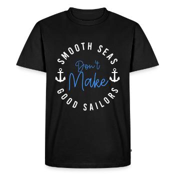 Sailing Ship Boat Sailing Waves - Men's Premium Organic T-Shirt - black - Front - Nico (187cm)