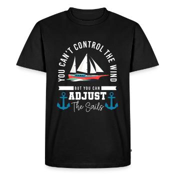 Sailing Sailor Sailing Waves - Men's Premium Organic T-Shirt - black - Front - Nico (187cm)