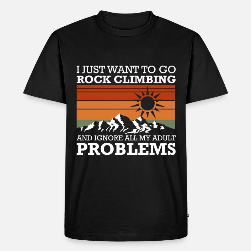 Problem Lustig Mir Egal Motto - Männer Premium Bio T-Shirt - Schwarz