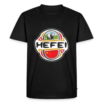 Hefei China Flag Badge Souvenir de voyage Timbre souvenir - T-shirt Premium bio Homme - noir - Devant - Nico (187cm)