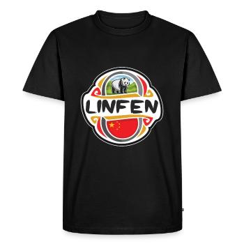 Linfen China Flag Badge Souvenir de voyage - T-shirt Premium bio Homme - noir - Devant - Nico (187cm)