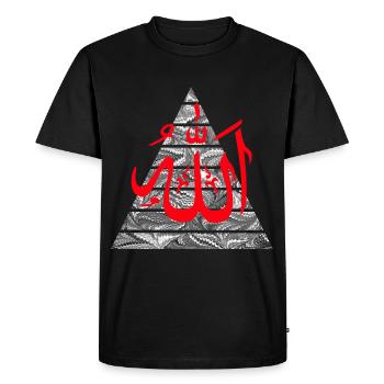 allah rouge - T-shirt Premium bio Homme - noir - Devant - Nico (187cm)
