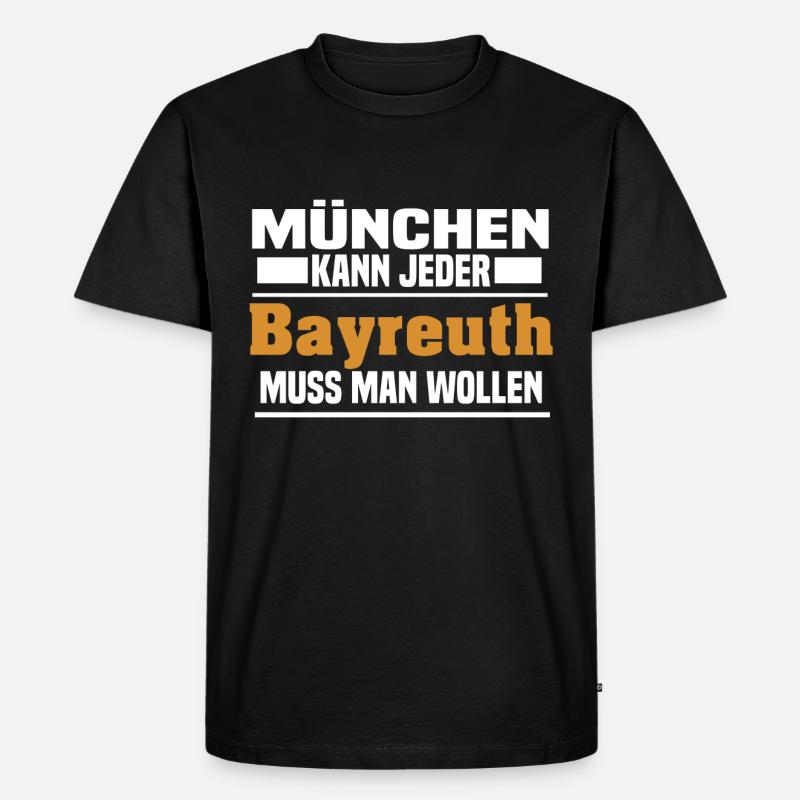 Bayreuth - Männer Premium Bio T-Shirt - Schwarz