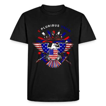 A beautiful American eagle design - Men's Premium Organic T-Shirt - black - Front - Nico (187cm)