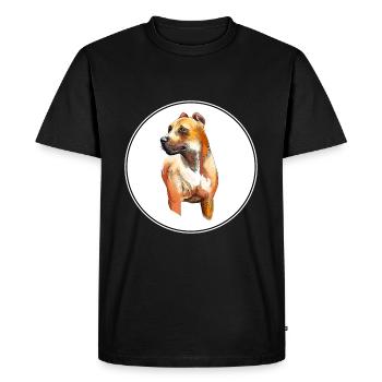 Alano Espanol Dog Aquarelle Sketch Illustration - T-shirt Premium bio Homme - noir - Devant - Nico (187cm)