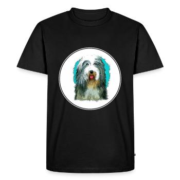 Beagle-Harrier Scent Hound Dog Sketch Illustration - T-shirt Premium bio Homme - noir - Devant - Nico (187cm)