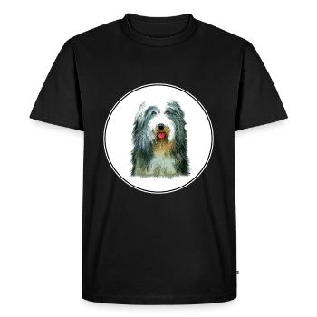 Beagle-Harrier Scent Hound Dog Sketch Illustration - T-shirt Premium bio Homme - noir - Devant - Nico (187cm)