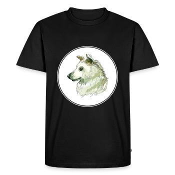 Illustration de l’aquarelle du chien chien crétois - T-shirt Premium bio Homme - noir - Devant - Nico (187cm)