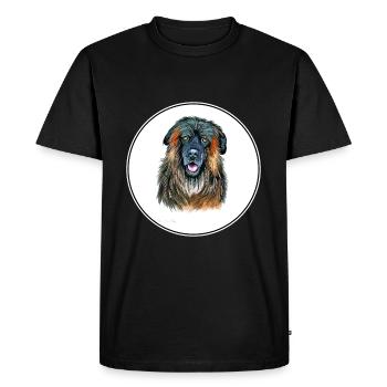 Estrela Mountain Dog Watercolor Illustration - Men's Premium Organic T-Shirt - black - Front - Nico (187cm)