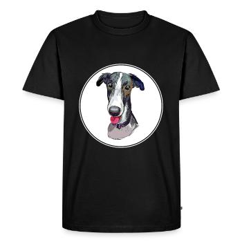 Illustration de l’aquarelle du chien de chien polonais - T-shirt Premium bio Homme - noir - Devant - Nico (187cm)