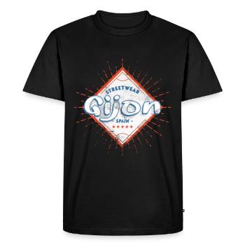 Gijon Spain City Skyline Home Love Holiday - Men's Premium Organic T-Shirt - black - Front - Nico (187cm)