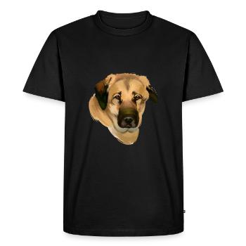 Anatolian Shepherd Dog Watercolor Illustration - Men's Premium Organic T-Shirt - black - Front - Nico (187cm)