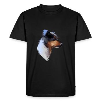 Ratonero Bodeguero Andaluz Dog Sketch Illustration - Men's Premium Organic T-Shirt - black - Front - Nico (187cm)