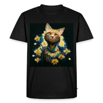 Cat - Angel - Transformation - Men's Premium Organic T-Shirt - black - Front - Nico (187cm)