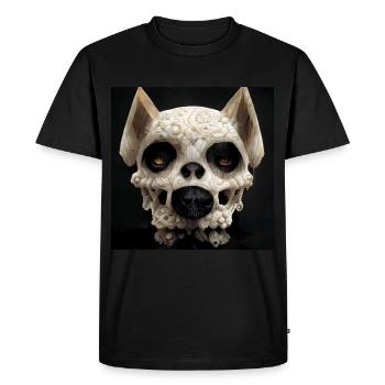 Crâne de chien Crâne Crâne - T-shirt Premium bio Homme - noir - Devant - Nico (187cm)