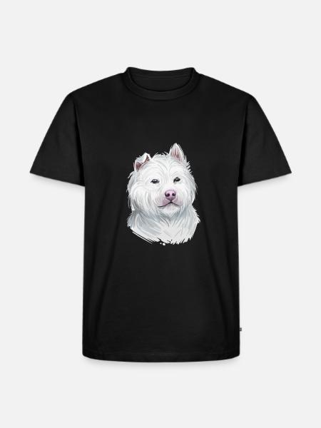 Xiasi Dog Watercolor Paint Illustration - Men's Premium Organic T-Shirt - black