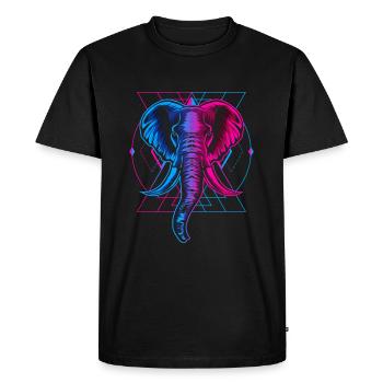 Symbole Lune Foi - T-shirt Premium bio Homme - noir - Devant - Nico (187cm)
