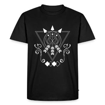 Mystical icon - Men's Premium Organic T-Shirt - black - Front - Nico (187cm)