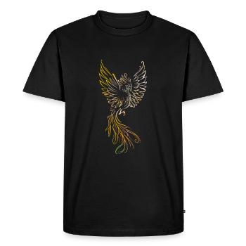 Phénix coloré - T-shirt Premium bio Homme - noir - Devant - Nico (187cm)