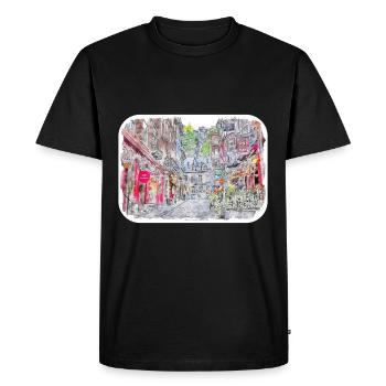 Canada Aquarelle Sketch Illustration dessinée à la main - T-shirt Premium bio Homme - noir - Devant - Nico (187cm)