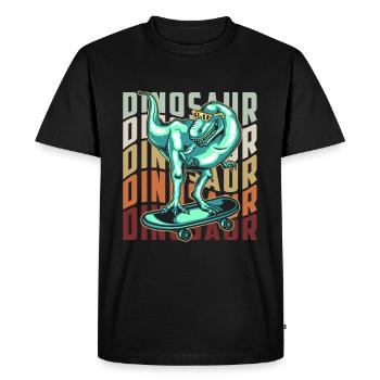 T-Rex Tyrannosaurus Carnivores - T-shirt Premium bio Homme - noir - Devant - Nico (187cm)
