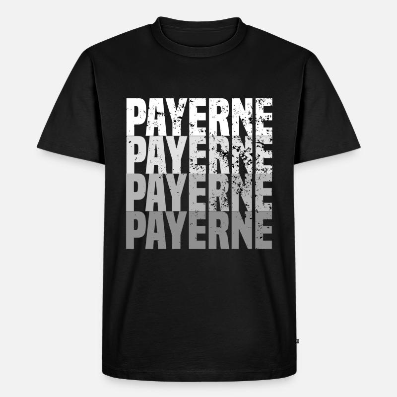 Payerne - Männer Premium Bio T-Shirt - Schwarz