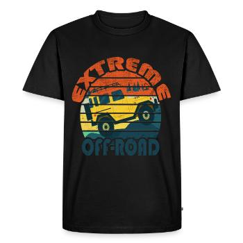 Extreme Off Road Retro Vintage Cartoon - T-shirt Premium bio Homme - noir - Devant - Nico (187cm)