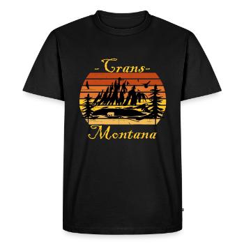 Crans Montana - T-shirt Premium bio Homme - noir - Devant - Nico (187cm)