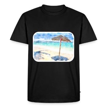 Philippines Aquarelle Esquisse Peinture Illustratio - T-shirt Premium bio Homme - noir - Devant - Nico (187cm)