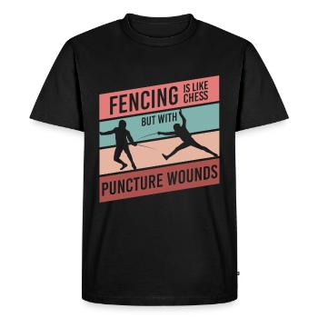 Sport Duel Fighter Sports Escrime - T-shirt Premium bio Homme - noir - Devant - Nico (187cm)